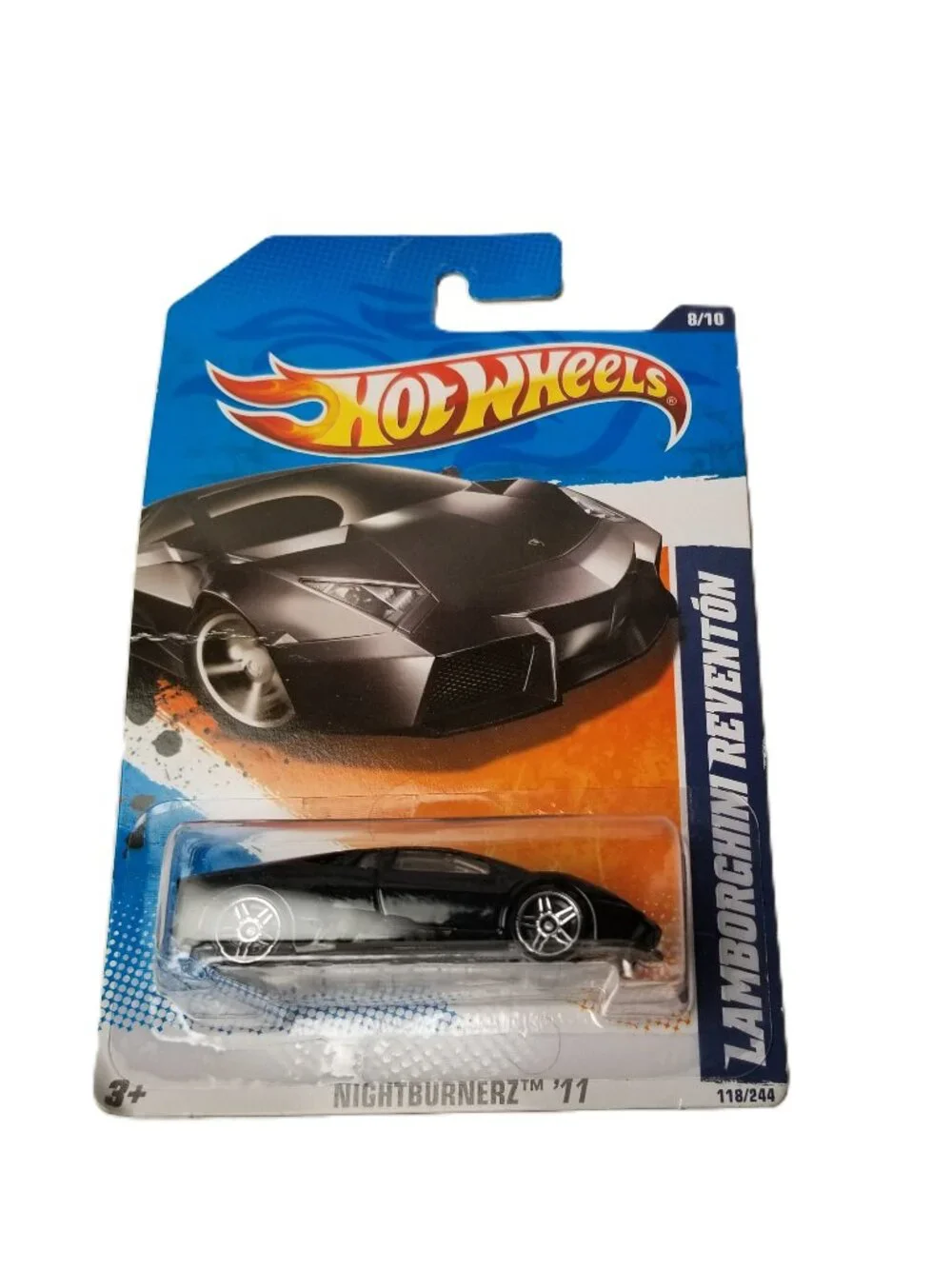 Hot Wheels Lamborghini Reventon Nightburnerz 2011 Black 118/244 Die Cast Car